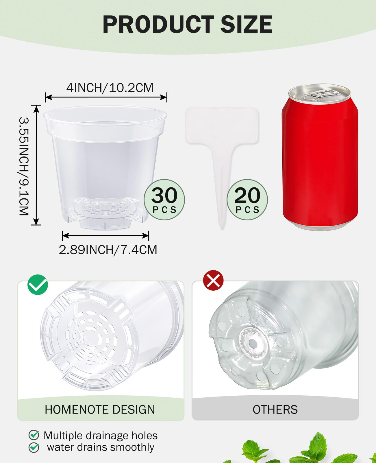 Homenote plant labels included aid labeling and growth tracking.