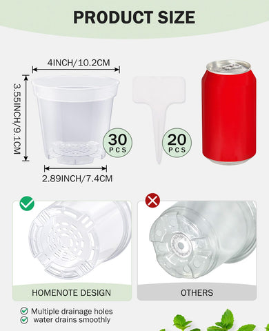 Homenote plant labels included aid labeling and growth tracking.