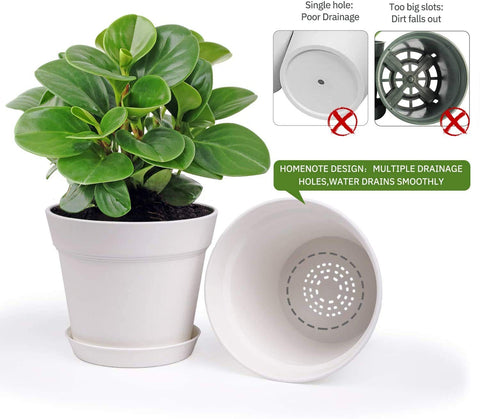 Homenote durable 3mm plastic pots endure daily handling.