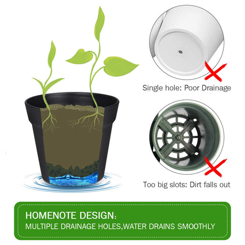 Homenote 3mm plastic pots are lightweight yet durable.