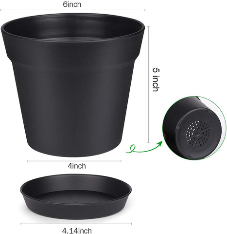 Homenote pots arranged on desk or shelf for greenery.