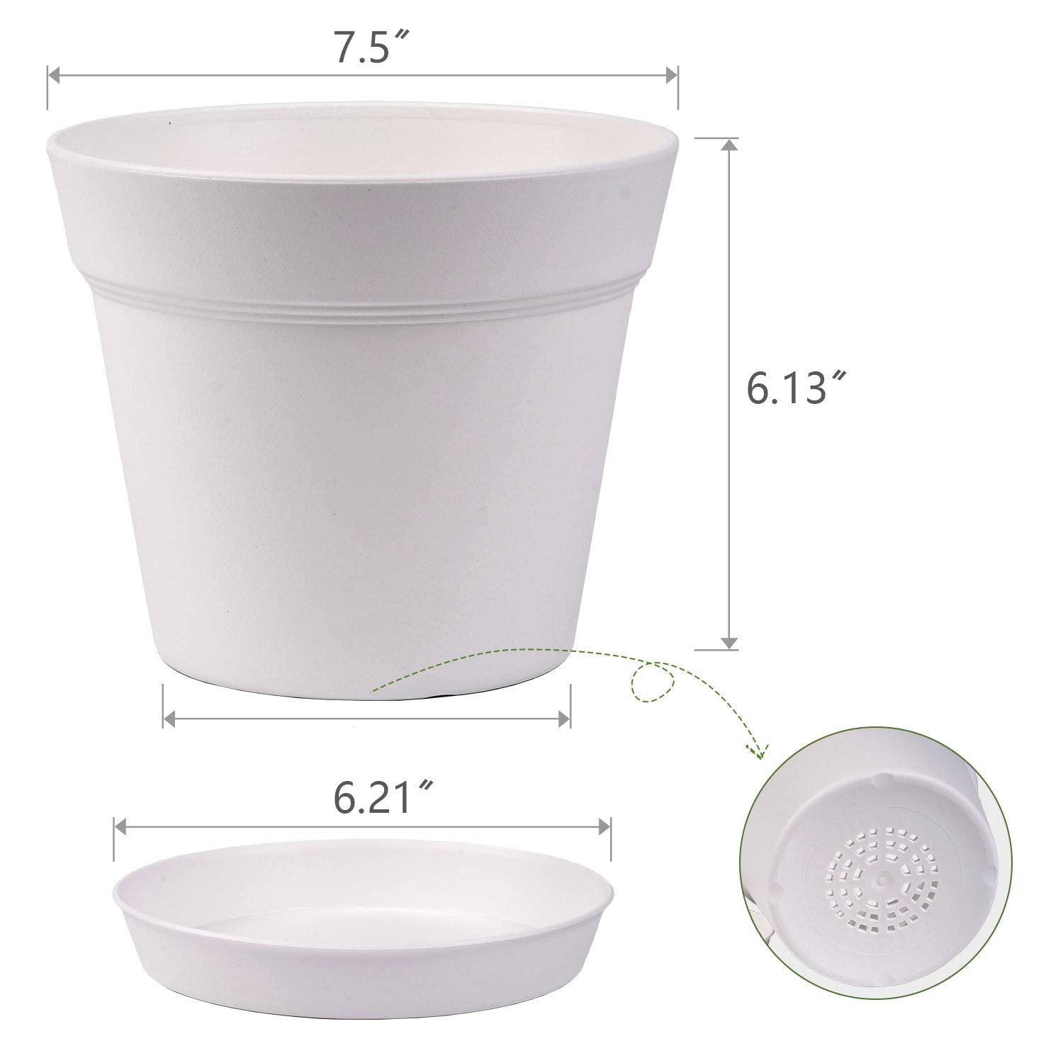 Homenote cream-white display on a windowsill enhances plant decor.