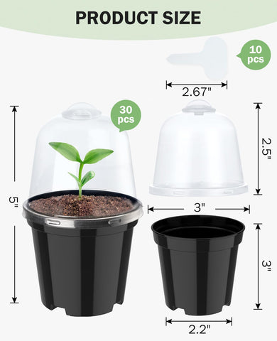 homenote reusable plant pot with lid for easy transplanting