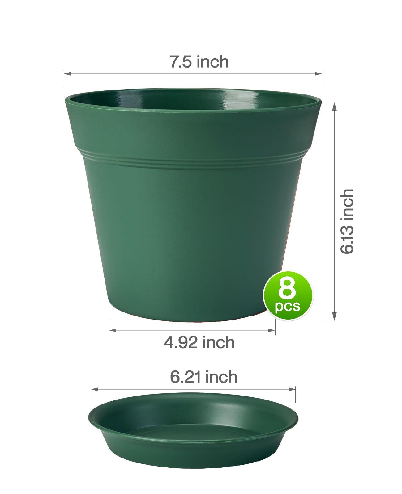 Homenote 8-pack set suits indoor and outdoor plant displays.