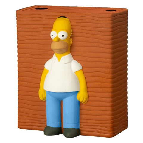 Homer Chia Pet after growth with vibrant green chia coat