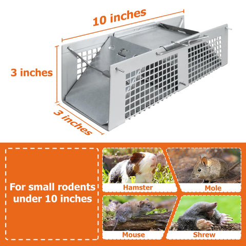 HOMESTEAD No Kill Mouse Trap door mechanism enables safe release.