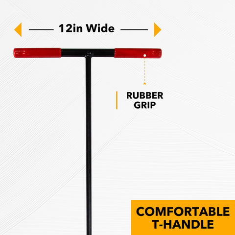 Homestead soil probe rod with T-handle grip for comfortable control.