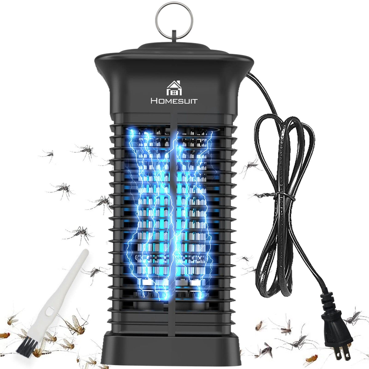 Homesuit Bug Zapper for outdoor use lights up the backyard and controls mosquitoes.