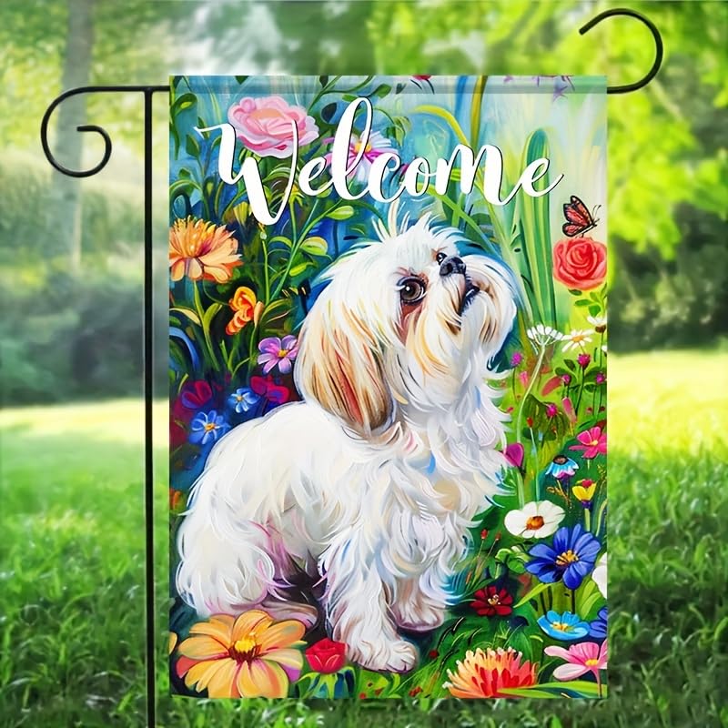 HOMETITUTE 12x18 garden flag fits most standard stands.