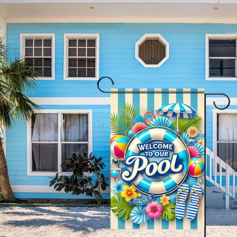 HOMETITUTE BlissYard beach umbrella and flip-flops evoke resort vibes.