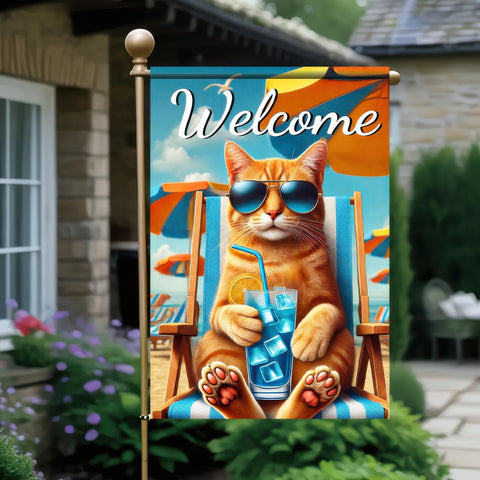 HOMETITUTE BlissYard flag features double-sided print for vibrant visibility from both sides.