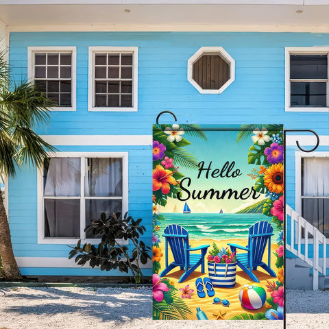 HOMETITUTE BlissYard top sleeve enables easy hanging on standard flagpoles