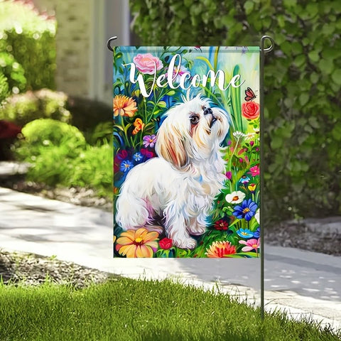 HOMETITUTE Gift-worthy flag for dog lovers and new homes.