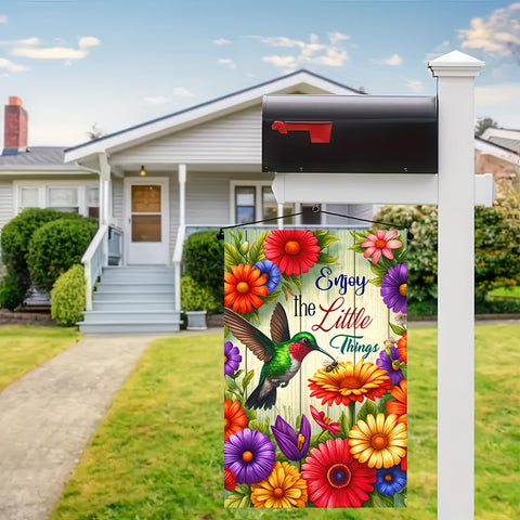 HOMETITUTE hummingbird flag makes a thoughtful outdoor gift for nature lovers