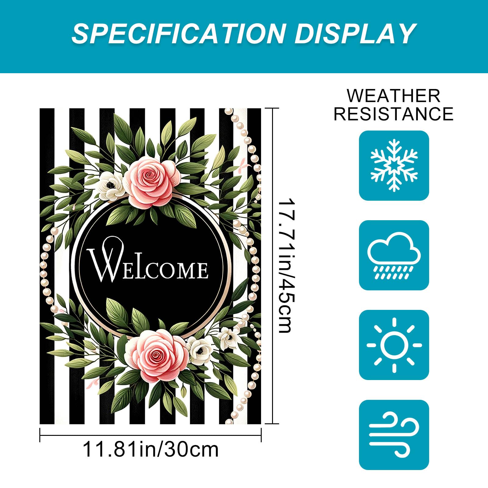 HOMETITUTE Outdoor 12x18 garden flag suited for lawn or patio display