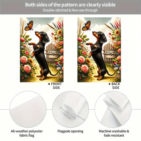 HOMETITUTE garden flag fabric resists fading for lasting curb appeal.