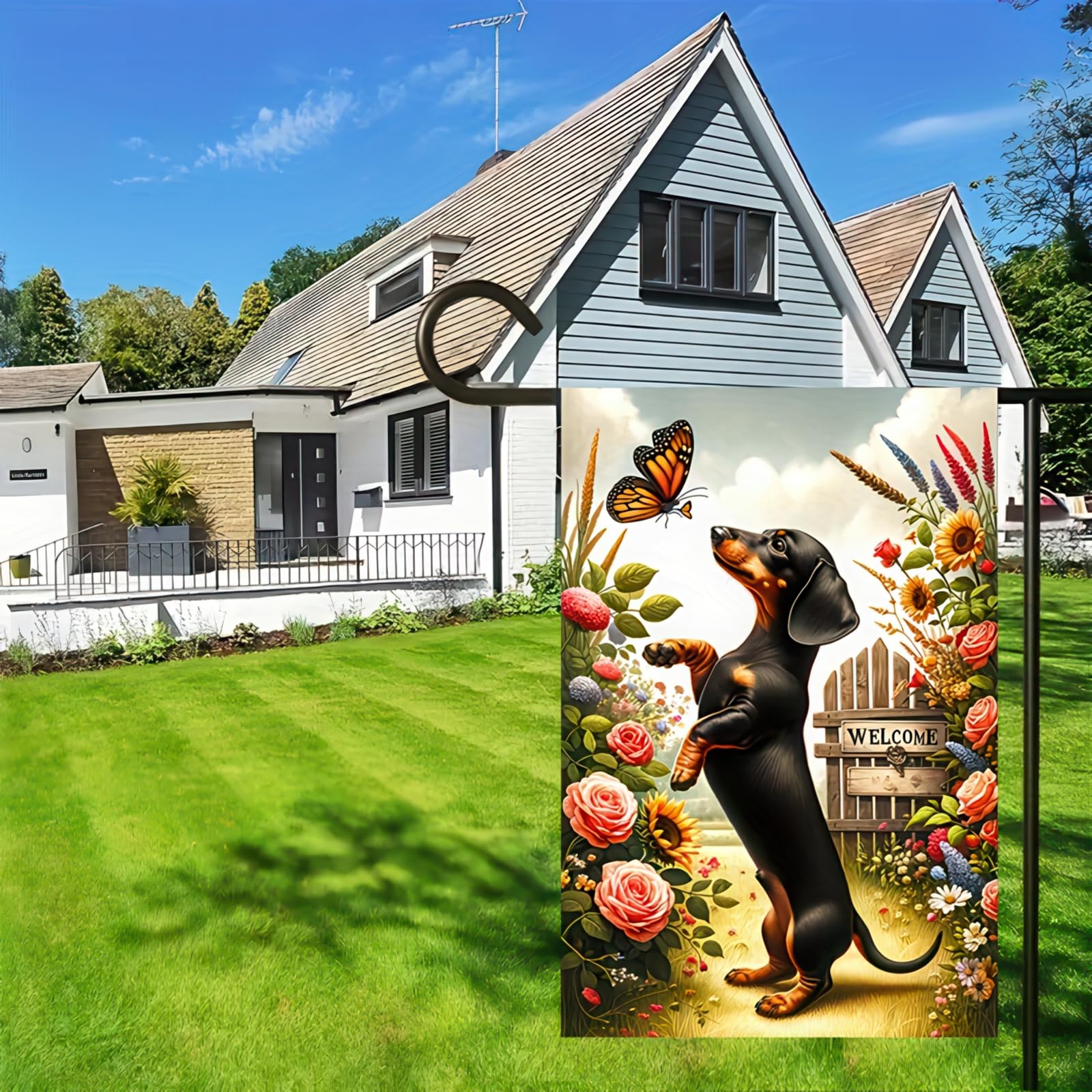 HOMETITUTE Spring Flag seen from the front highlights vivid colors and detail.