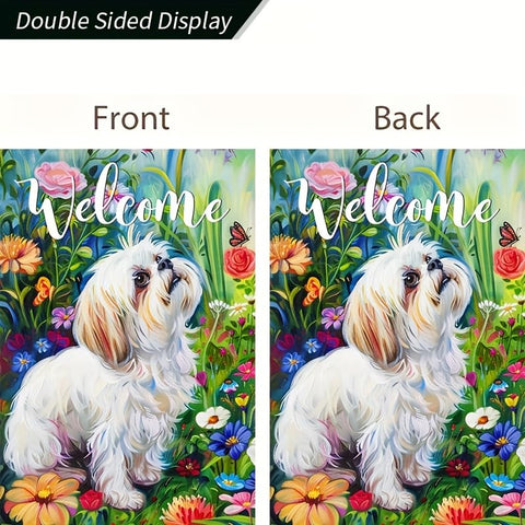 HOMETITUTE Colorful spring-summer flag enhances yard decor.