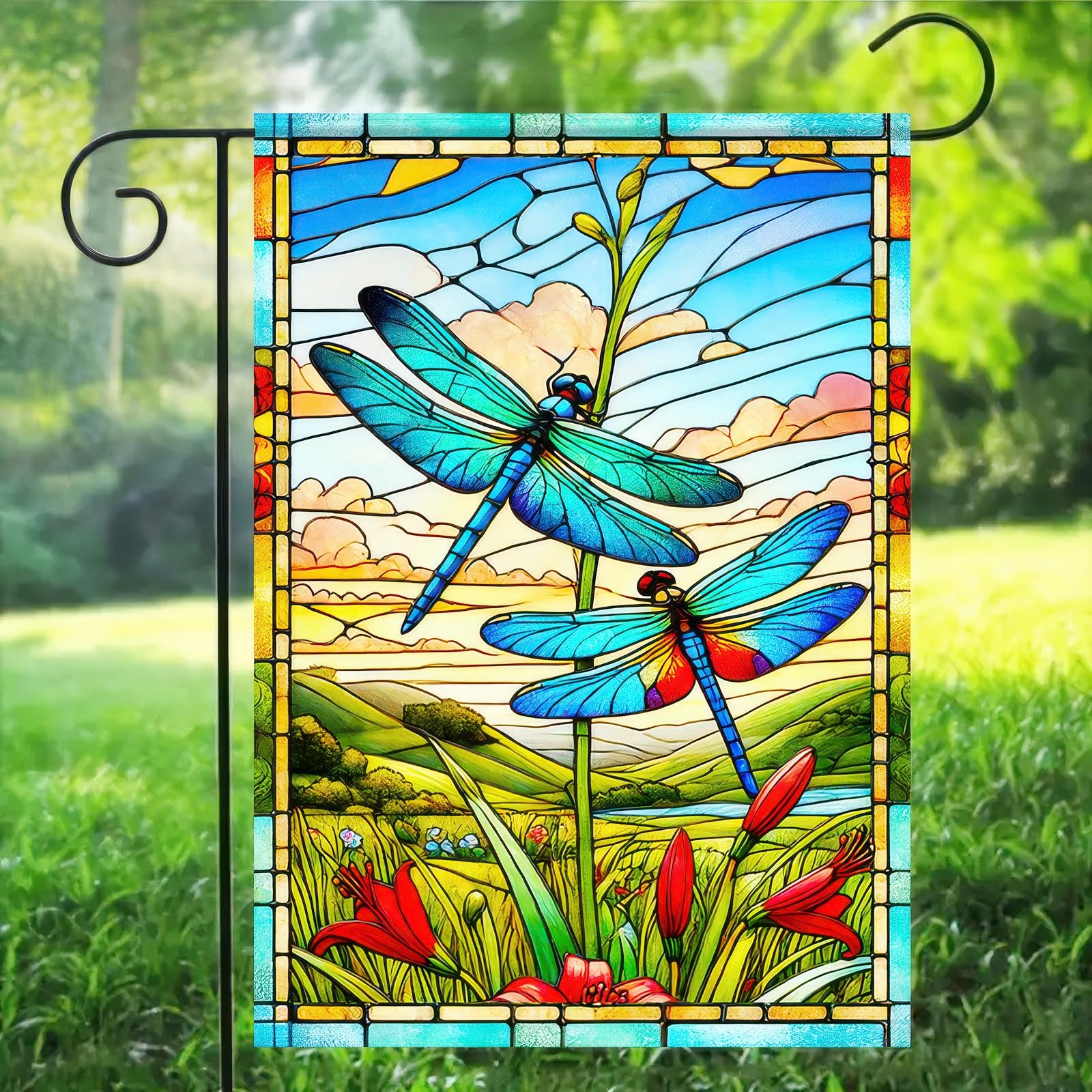 HOMETITUTE summer outdoor flag adds lively charm to lawns paths and yards.