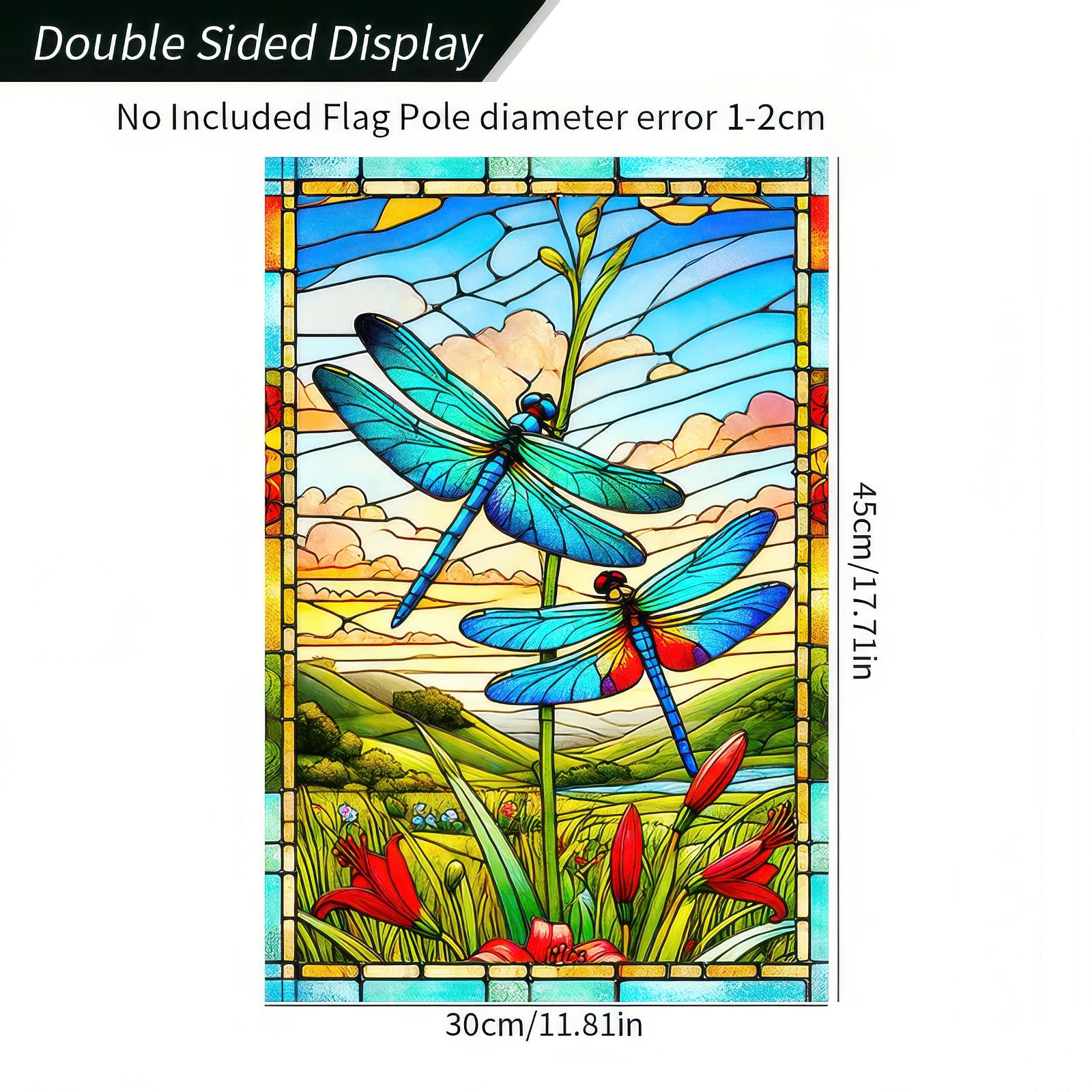 HOMETITUTE 12x18 garden flag fits standard stands for easy seasonal decorating.