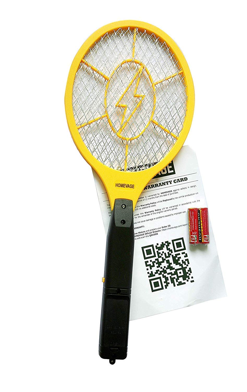 HOMEVAGE Electric Fly Swatter front view for quick bug control