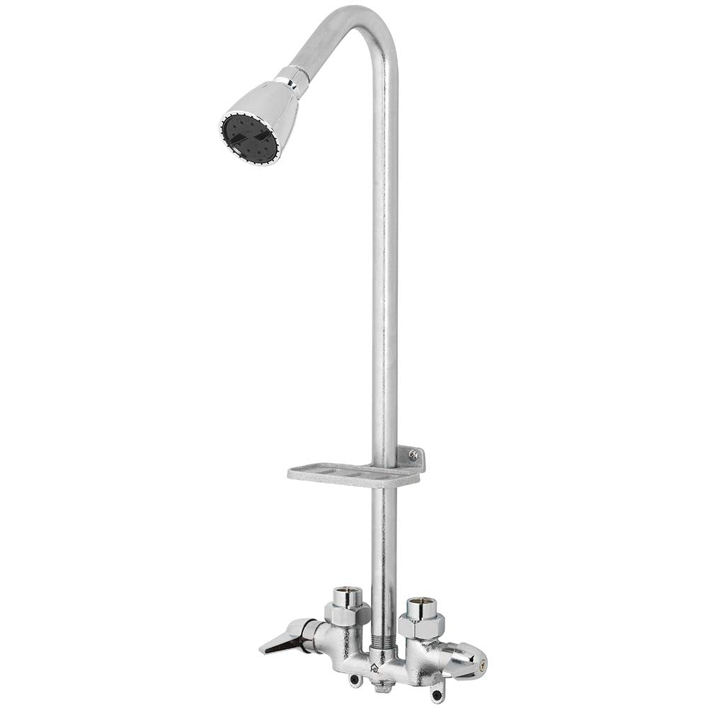 Homewerks exposed chrome shower kit for poolside convenience