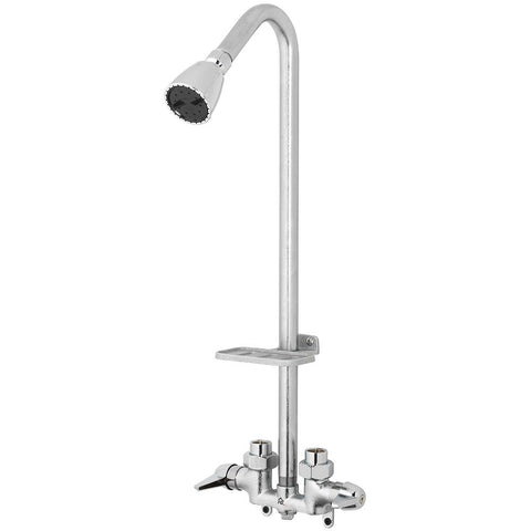 Homewerks exposed chrome shower kit for poolside convenience