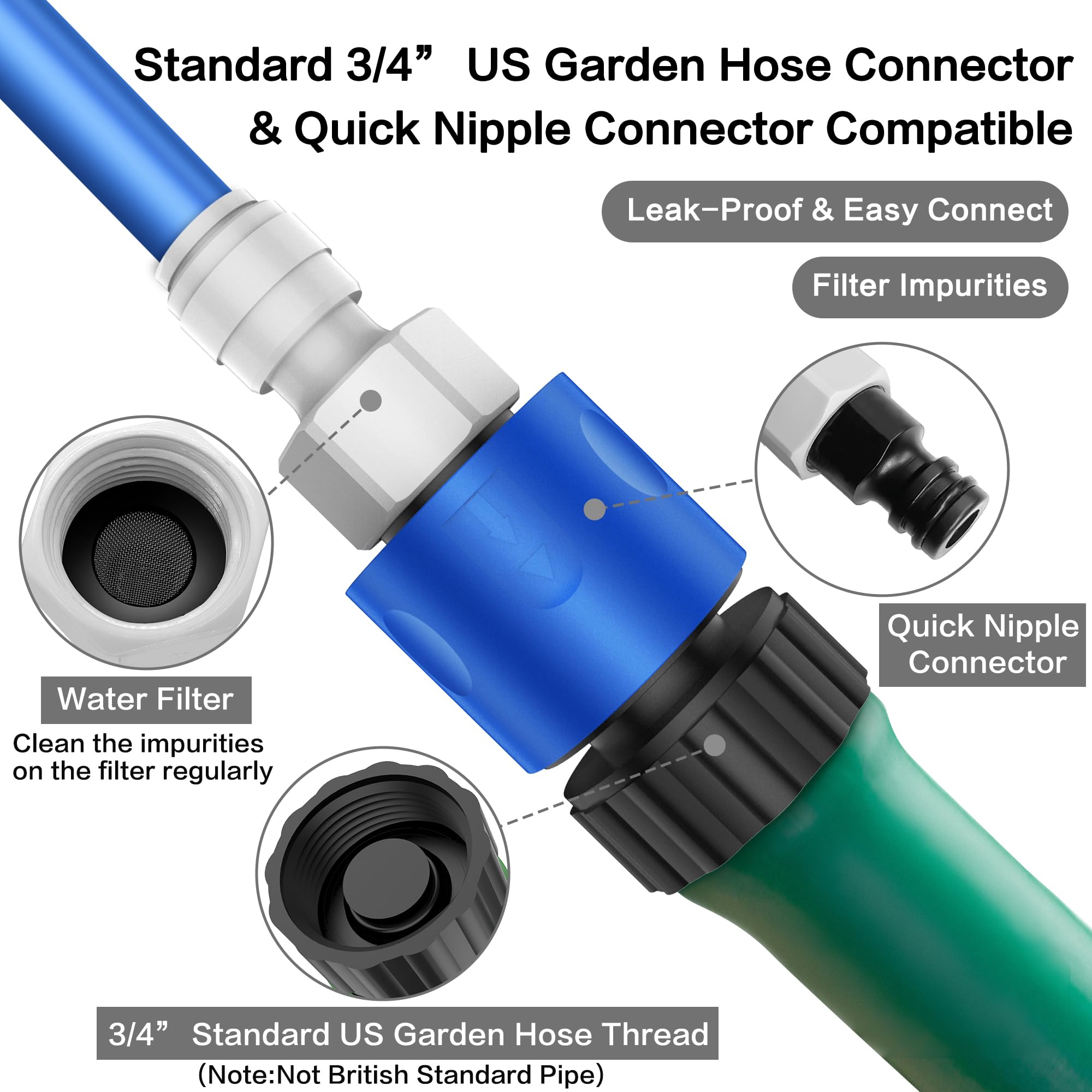 Homeyeco built-in water filter keeps mist steady and clog-free.
