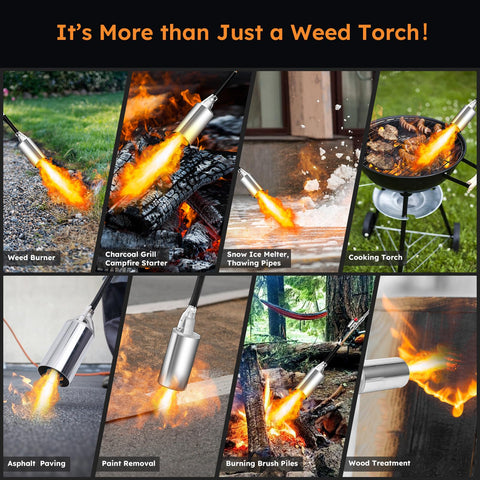HomeyVenture weed torch ideal for ice and snow melting on driveways.