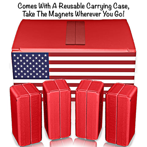 Carrying case by Homie stores magnets securely between uses.