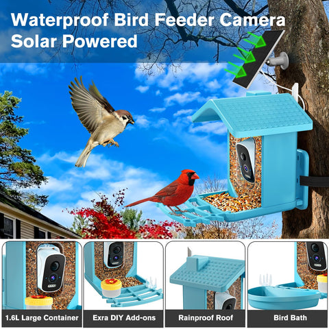 Homiefans bird bath and feeder combo in a garden setting