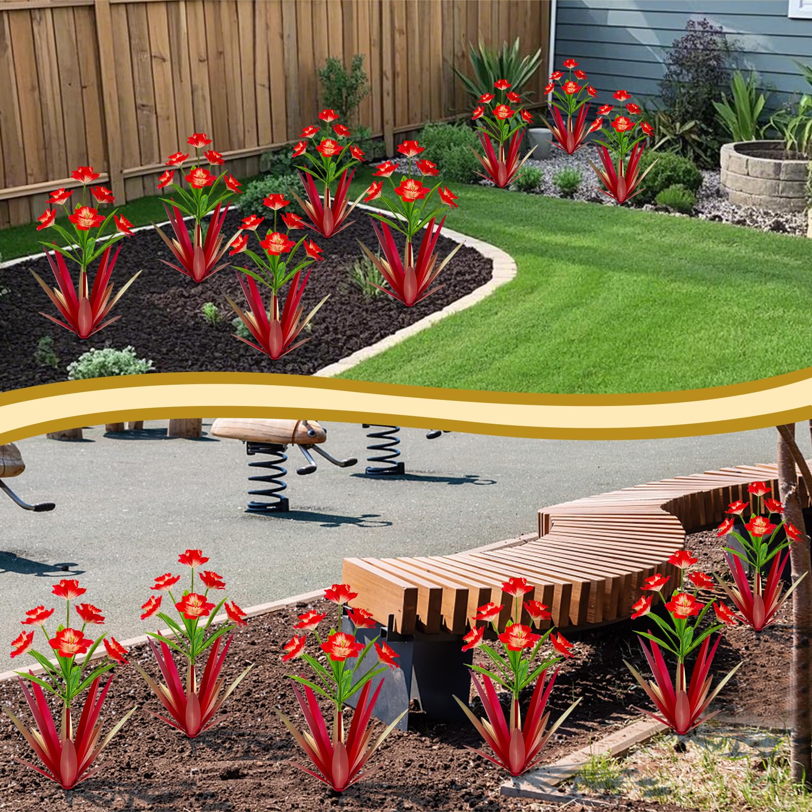 Homight metal agave plant ships without a base, inviting flexible display options.