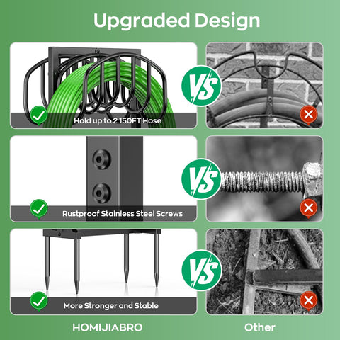 HOMIJIABRO weatherproof metal construction resists rain and sun outdoors