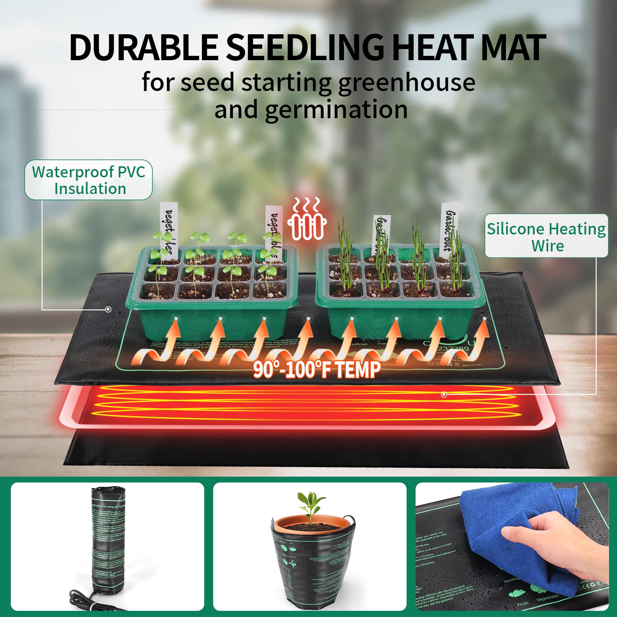 Homiton humidity dome with vents maintains moisture for sprouting