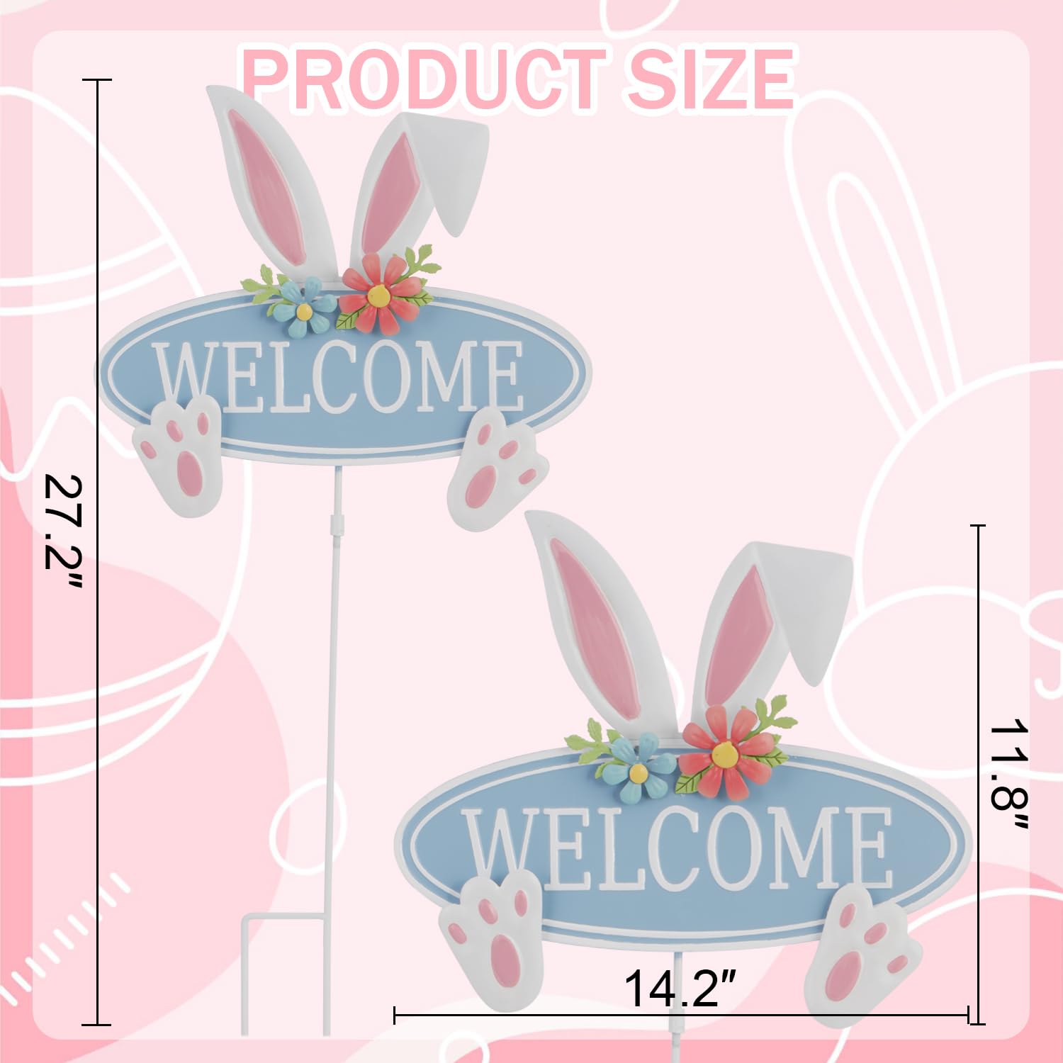 HOMirable garden pathway Easter decor brightens walkways with festivity.