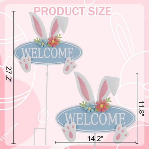 HOMirable garden pathway Easter decor brightens walkways with festivity.
