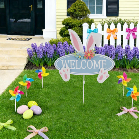 HOMirable rust-proof Easter garden stake resists sun and rain.