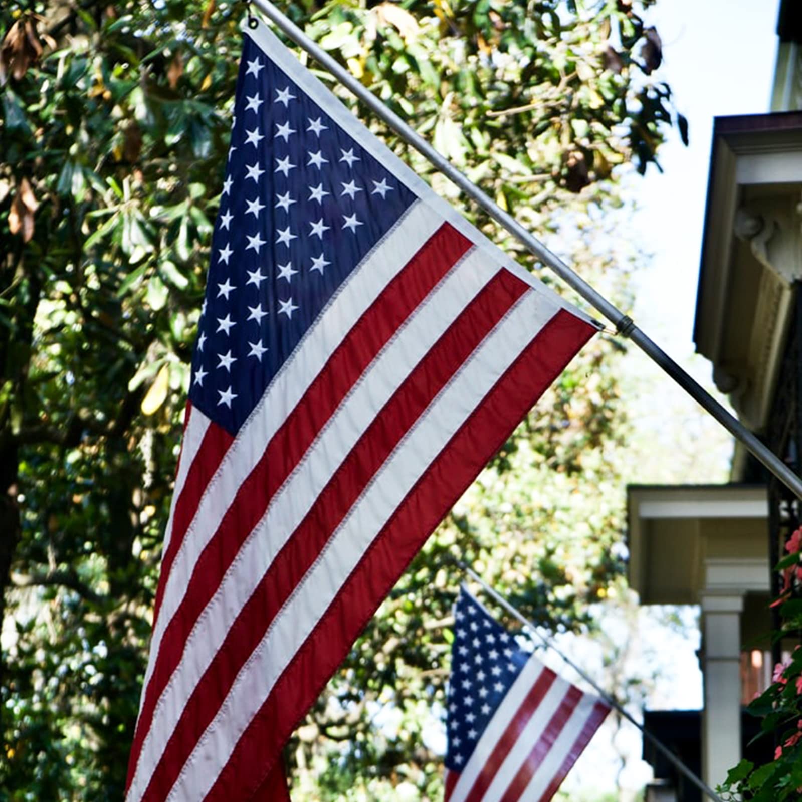 Homissor flag on porch or wall for patriotic home decor