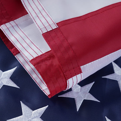 Homissor flag sleeve 2.5x4 reinforced fly hem for extended outdoor life.