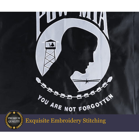 Homissor POW MIA flag with brass grommets for sturdy outdoor mounting