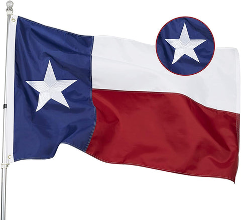 Homissor Texas flag 2.5x4 with embroidered stars for bold outdoor display