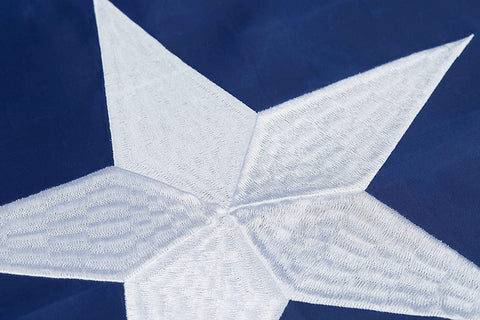 Homissor Texas flag with four-stitch hemming for added durability.