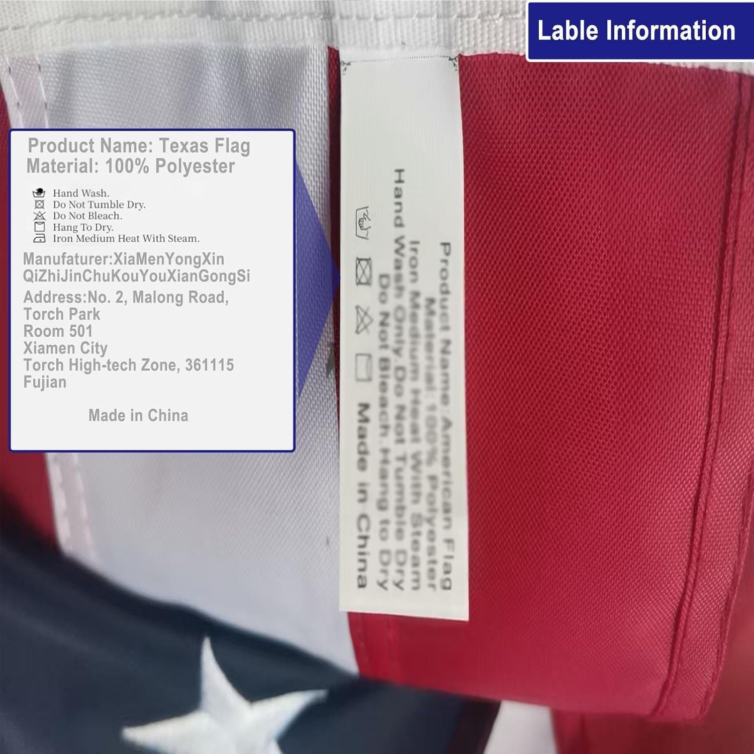 Easy hanging with brass grommets on the Homissor flag 5x8