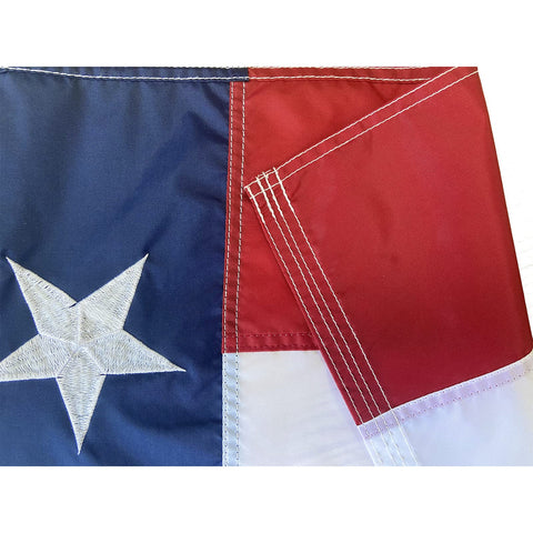 Fly end shows four rows of lock stitching on the Homissor flag.