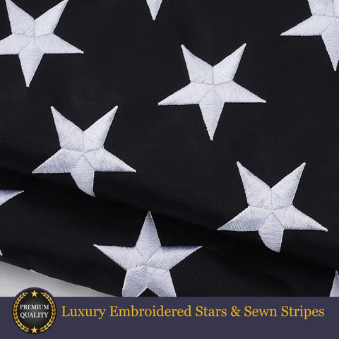Homissor heavy-duty fabric flag built to withstand weather and wear.