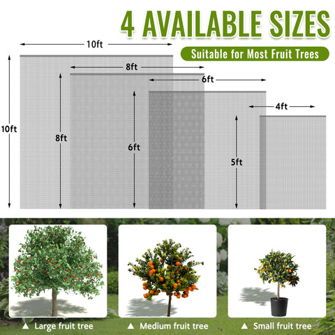 Homiton ultra-fine 60-mesh netting guards fruits without harming branches.