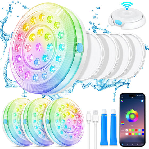 Homly rechargeable pool light with magnetic install for quick setup and secure hold.