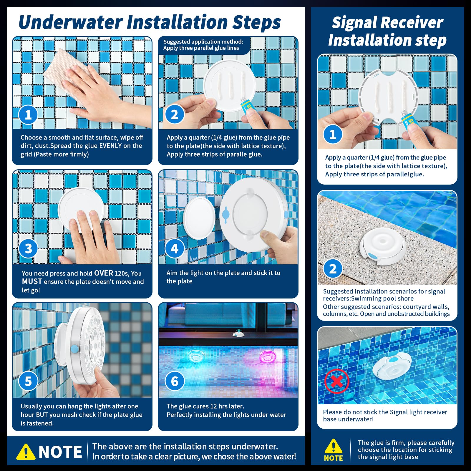 Homly 25-LED pool light delivering bright underwater illumination