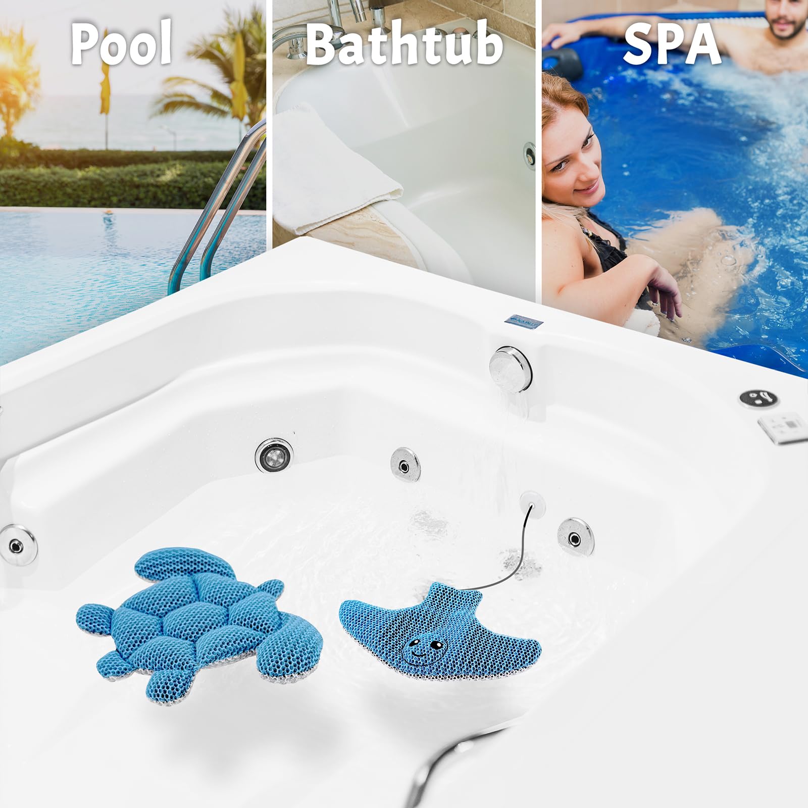 Homlynn sponge two-pack is easy to store and swap.