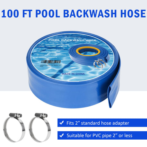 HOMNUTS roll-up hose stores compactly for seasonal pool care and easy transport